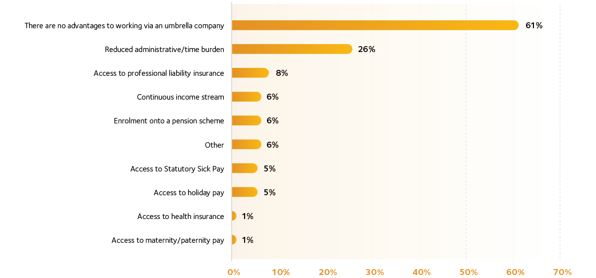 6 What are the advantages if any of working via an umbrella company